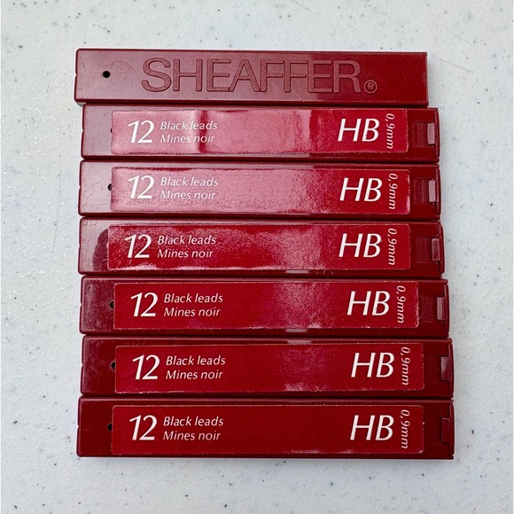 Sheaffer Other - Nos Sheaffer 0.9mm HB Mechanical Pencil Lead Refills 7 Pack 12 ea Leads .9mm
